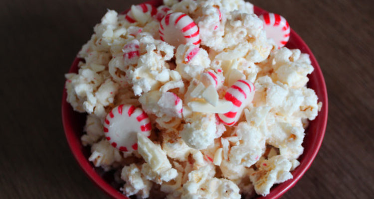 White Chocolate Peppermint Popcorn